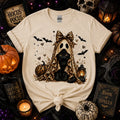 Leopard Ghost Kitty Halloween Graphic Tee