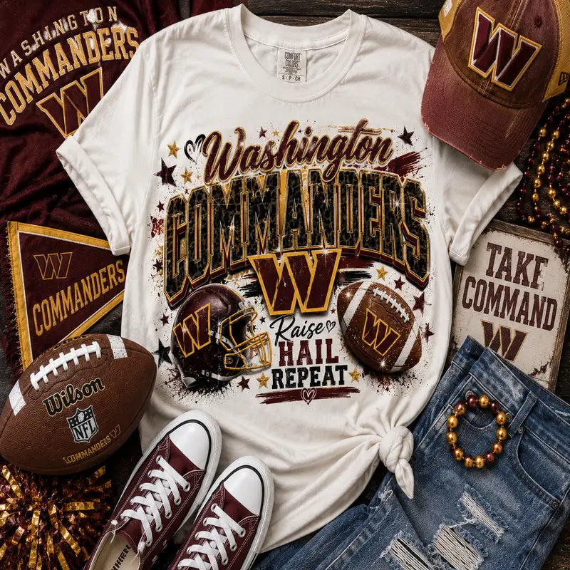 Washington Commanders Raise Hail Repeat Graphic Tee