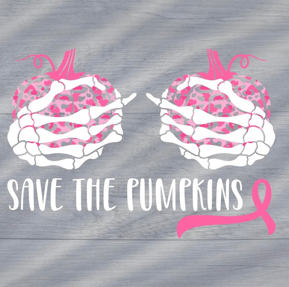 Save the Pumpkins Breast Cancer Awareness Graphic Tee