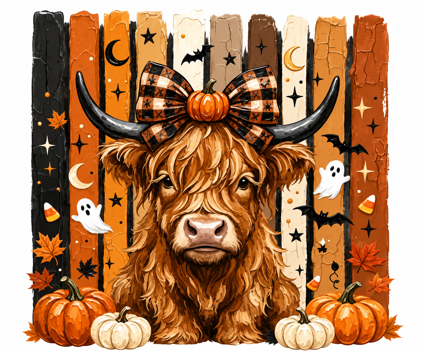 Halloween Highland Cow Graphic Tee
