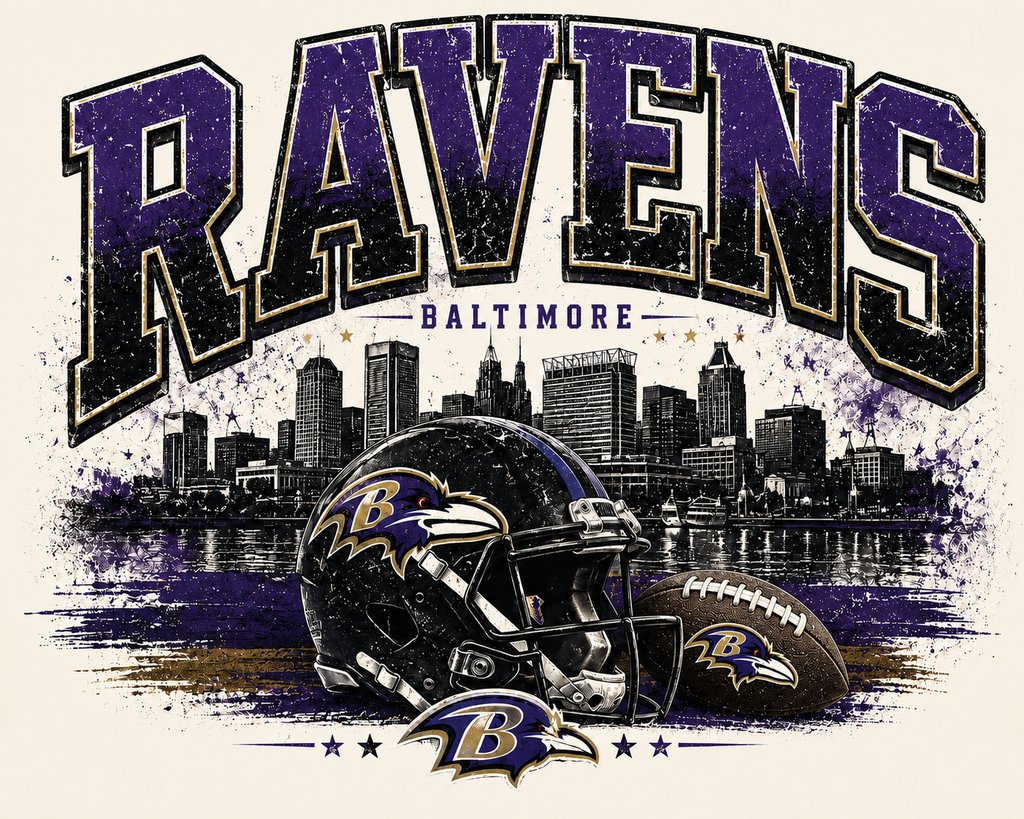 Baltimore Ravens Skyline Graphic Tee