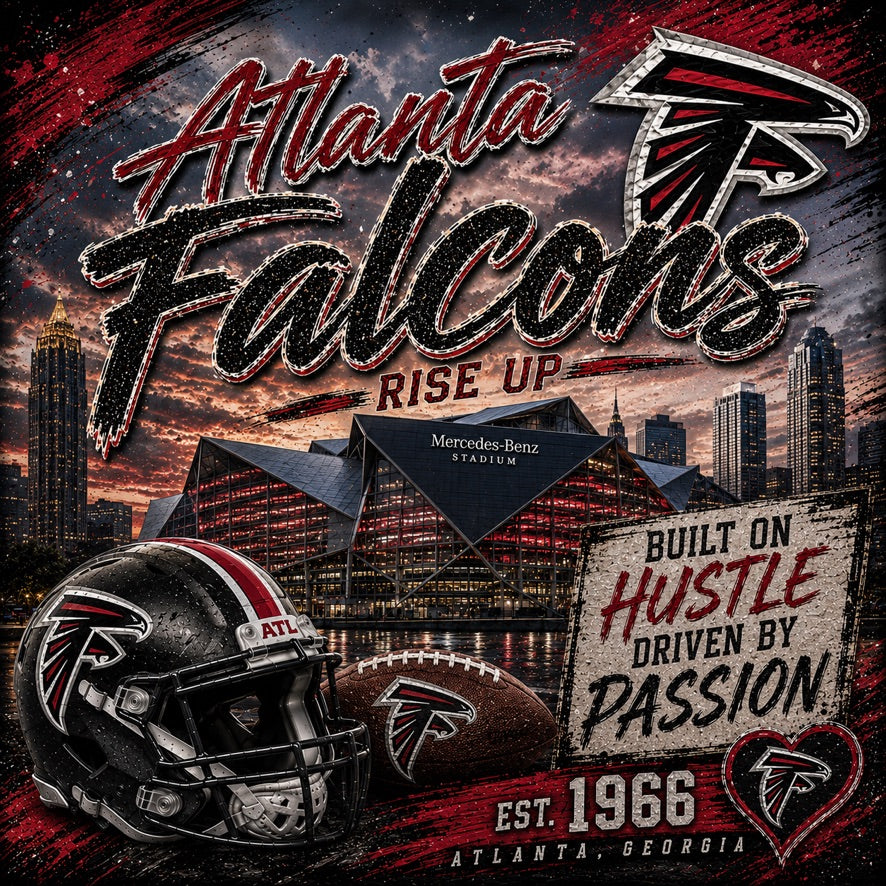 Atlanta Falcons Rise Up Graphic Tee | Atlanta Football Shirt | Falcons Gameday Tee