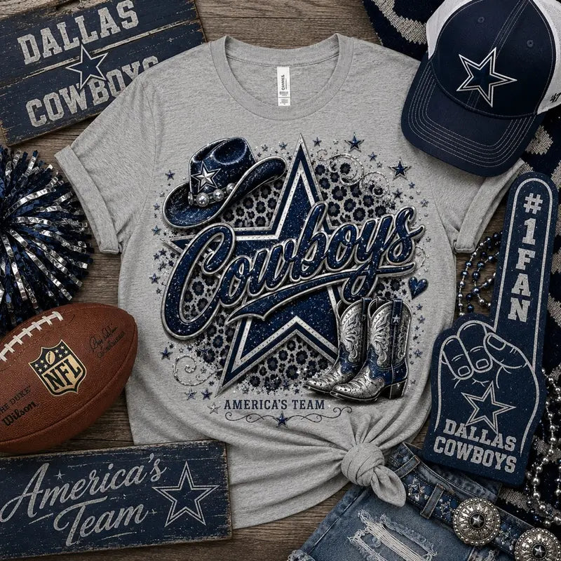 Dallas Cowboys Western Glam Game Day Graphic Tee