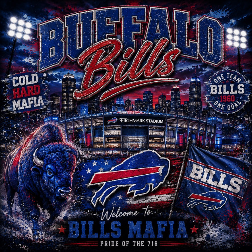 Buffalo Bills Bills Mafia Graphic Tee | Highmark Stadium | NFL Fan Shirt | Buffalo Football | Gameday Shirt