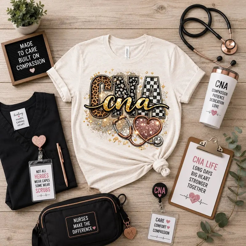 CNA Leopard & Glitter Graphic Tee