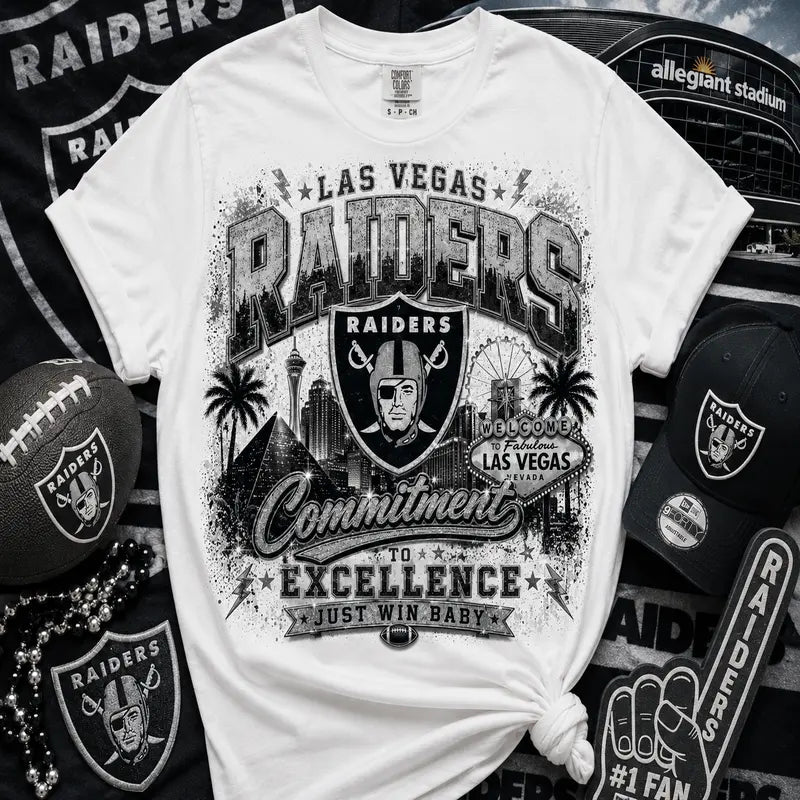 Las Vegas Raiders Commitment To Excellence Graphic Tee