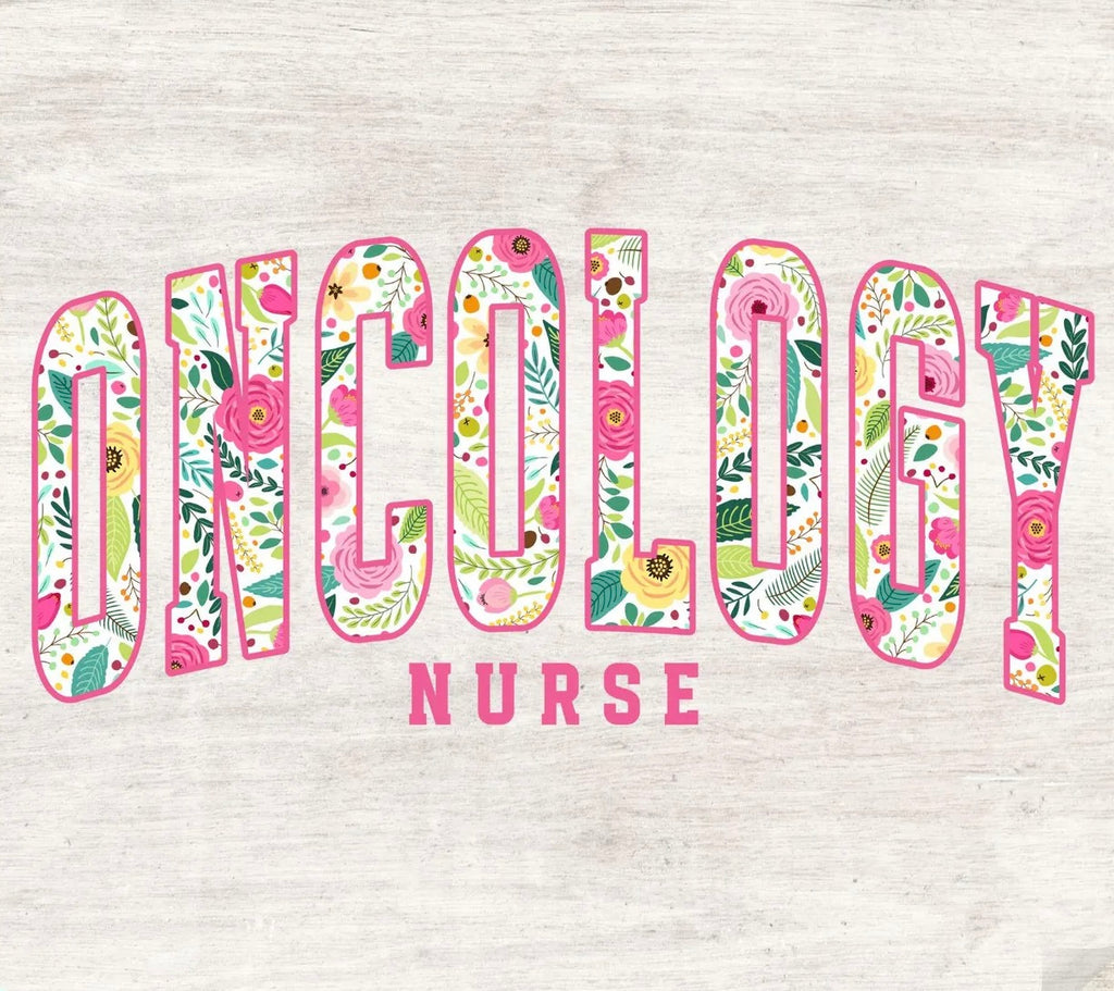Oncology Nurse Floral Graphic Tee