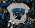 Carolina Panthers Glitter Script Game Day Graphic Tee
