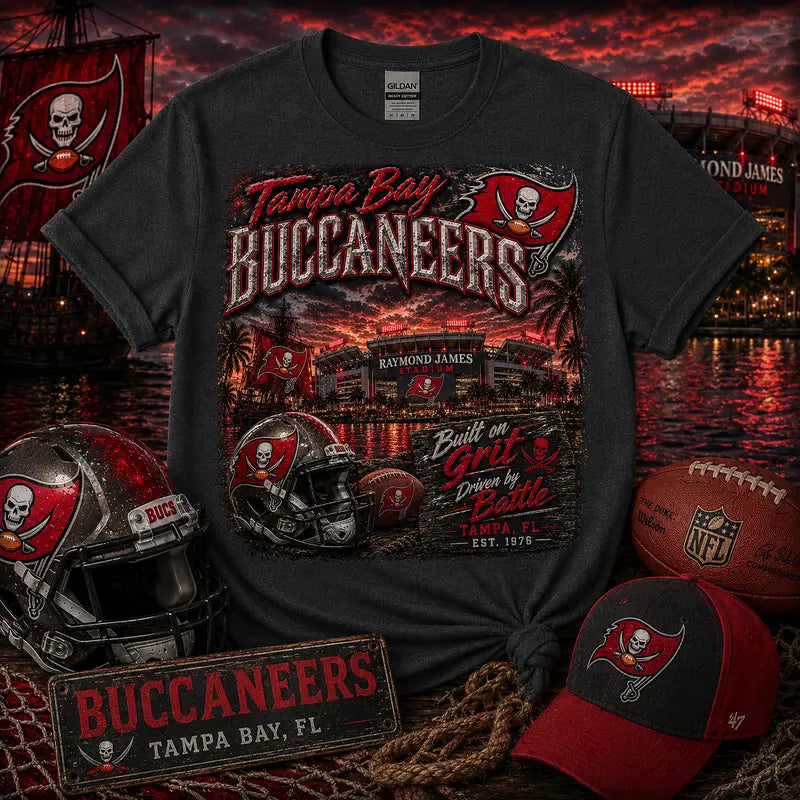 Tampa Bay Buccaneers Football Graphic Tee | Raymond James Stadium | Tampa Bay Football Shirt | Bucs Gameday Tee