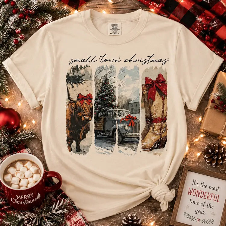 Small Town Christmas Graphic Tee