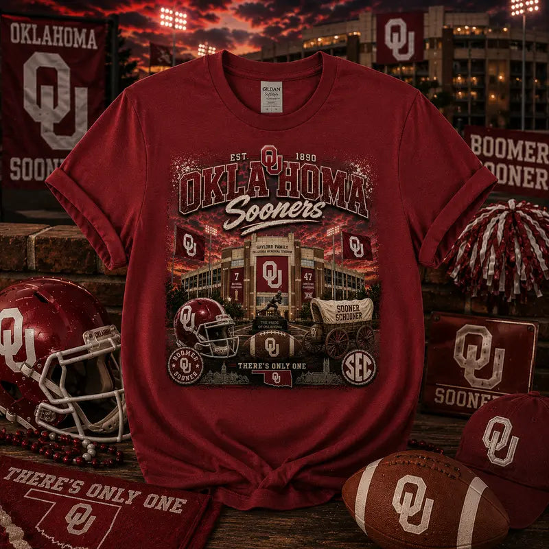 Oklahoma Sooners Vintage Stadium Graphic Tee | Gaylord Family Oklahoma Memorial Stadium