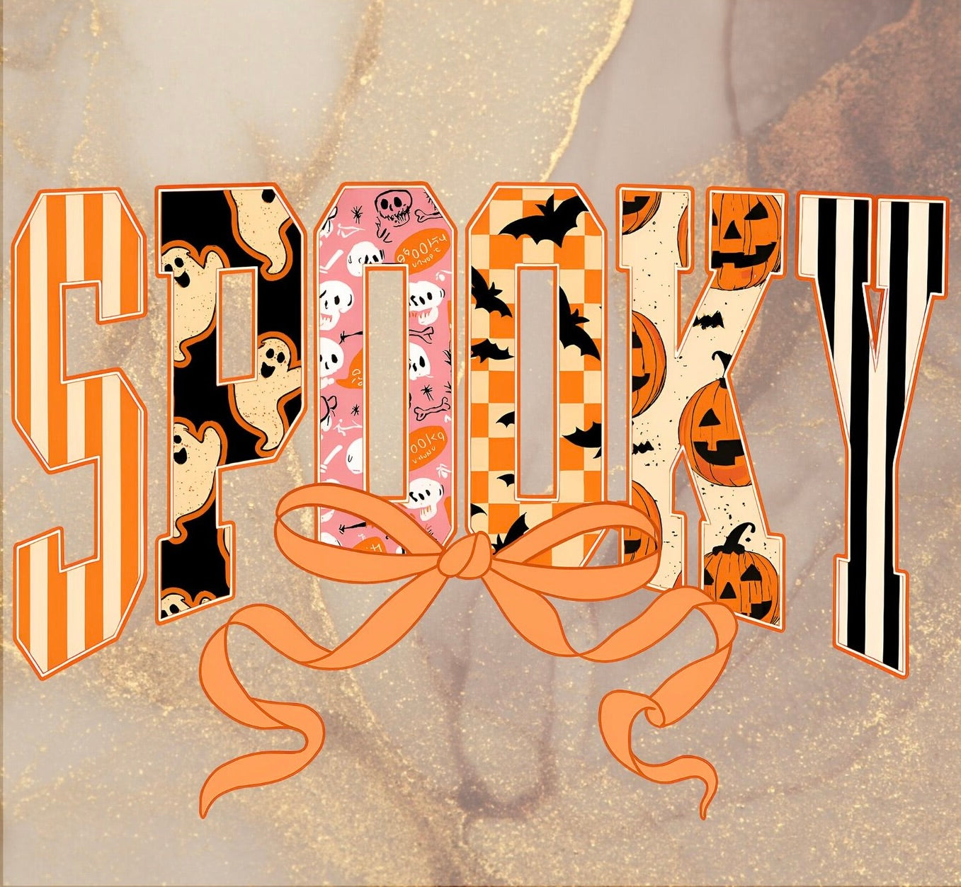 Spooky Bow Halloween Graphic Tee