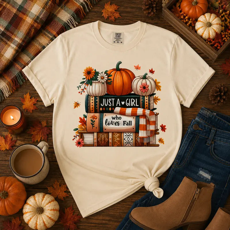 Just a Girl Who Loves Fall Graphic Tee