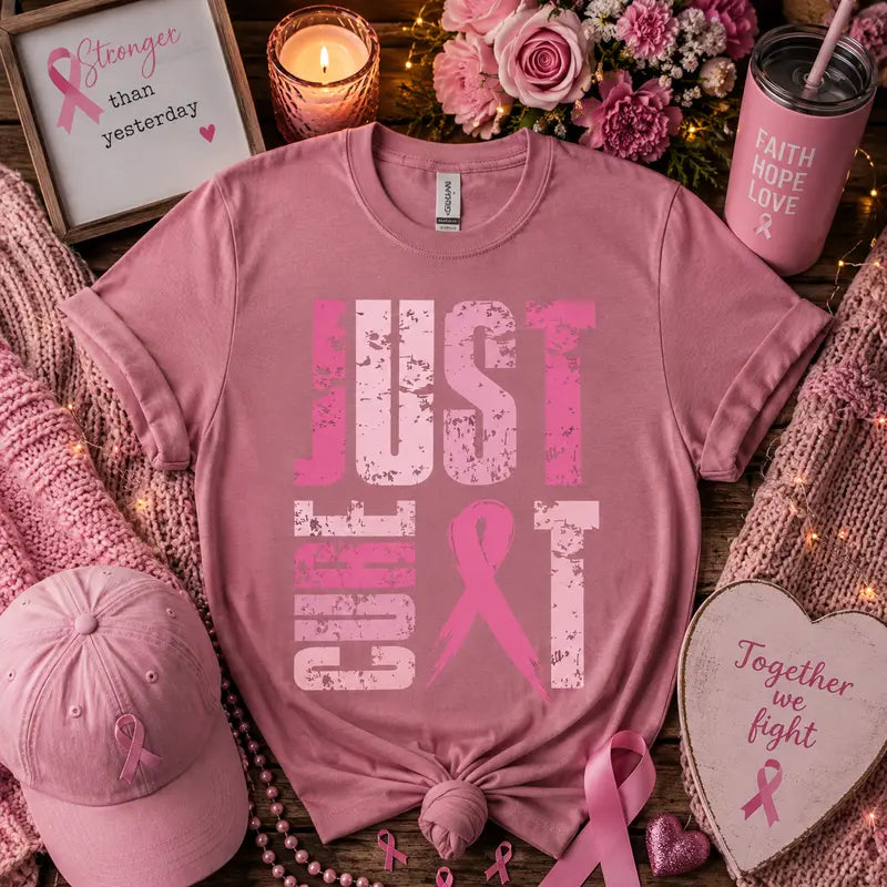 Just Cure It Breast Cancer Awareness Graphic Tee