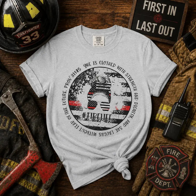 Fire Wife Proverbs 31:25 Graphic Tee
