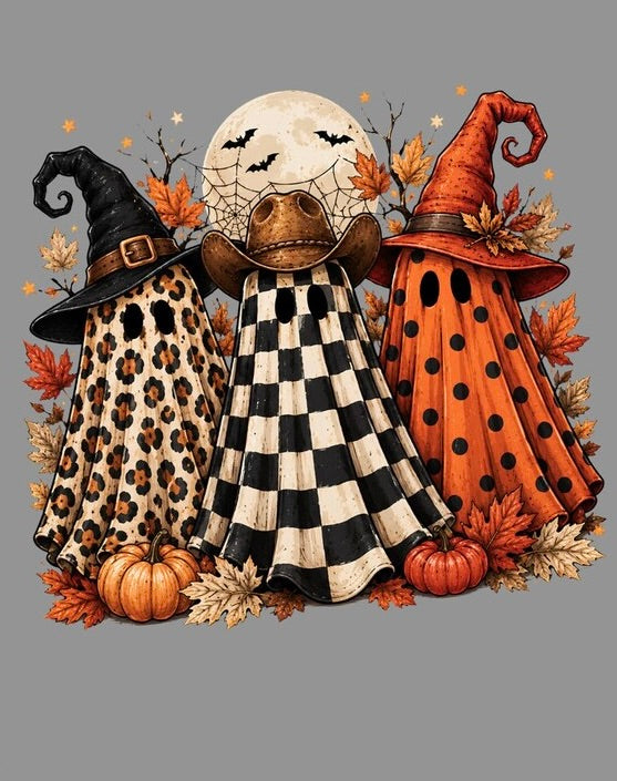 Spooky Season Ghost Trio Graphic Tee