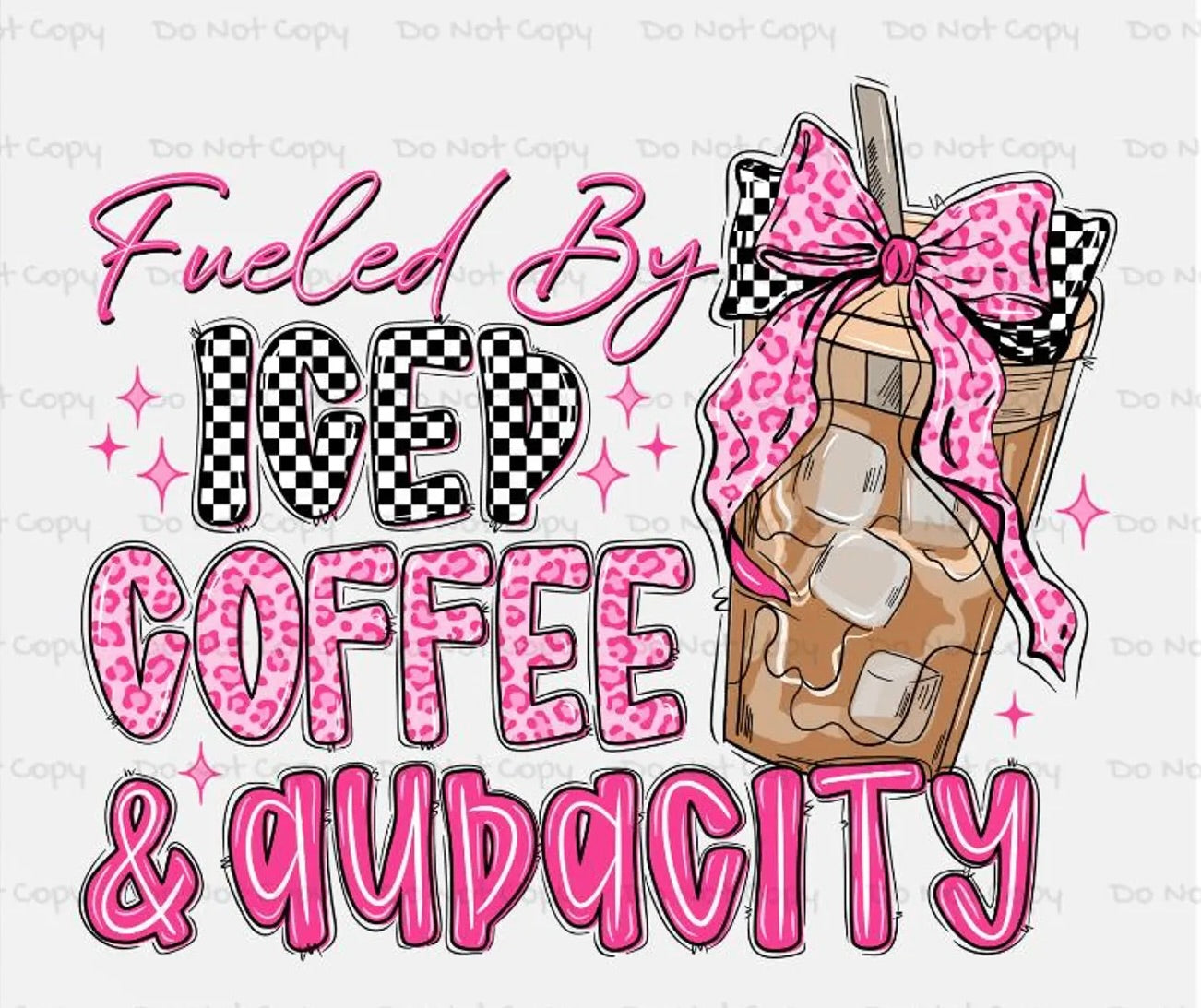 Fueled By Iced Coffee & Audacity Graphic Tee