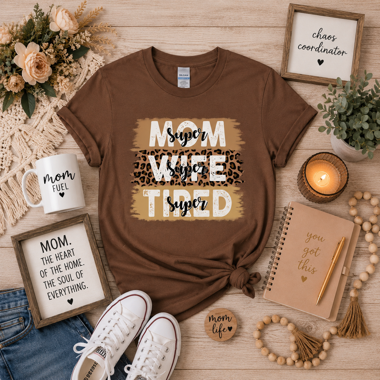 Super Mom, Super Wife, Super Tired Graphic Tee