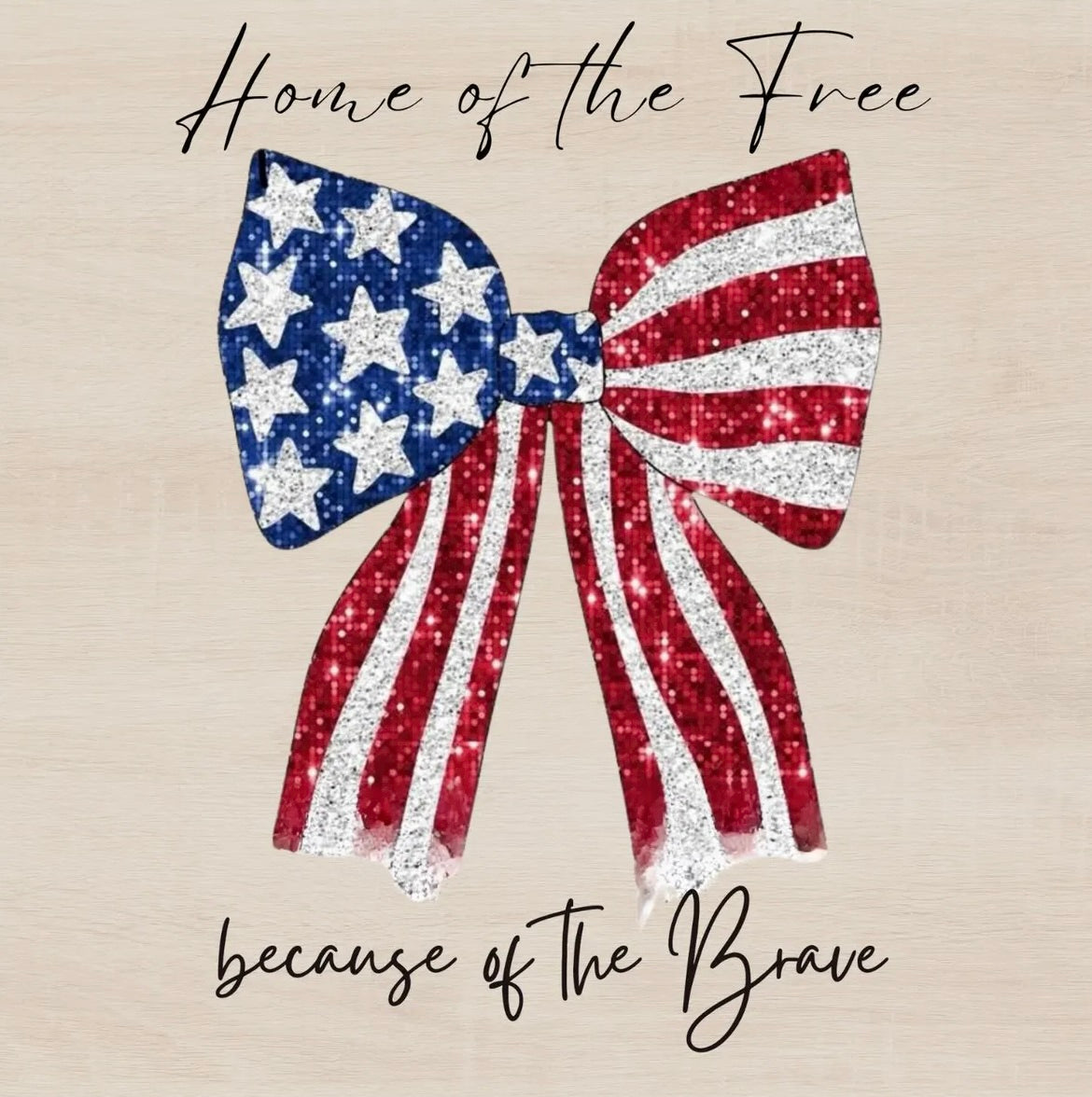 Home of the Free Patriotic Bow Graphic Tee