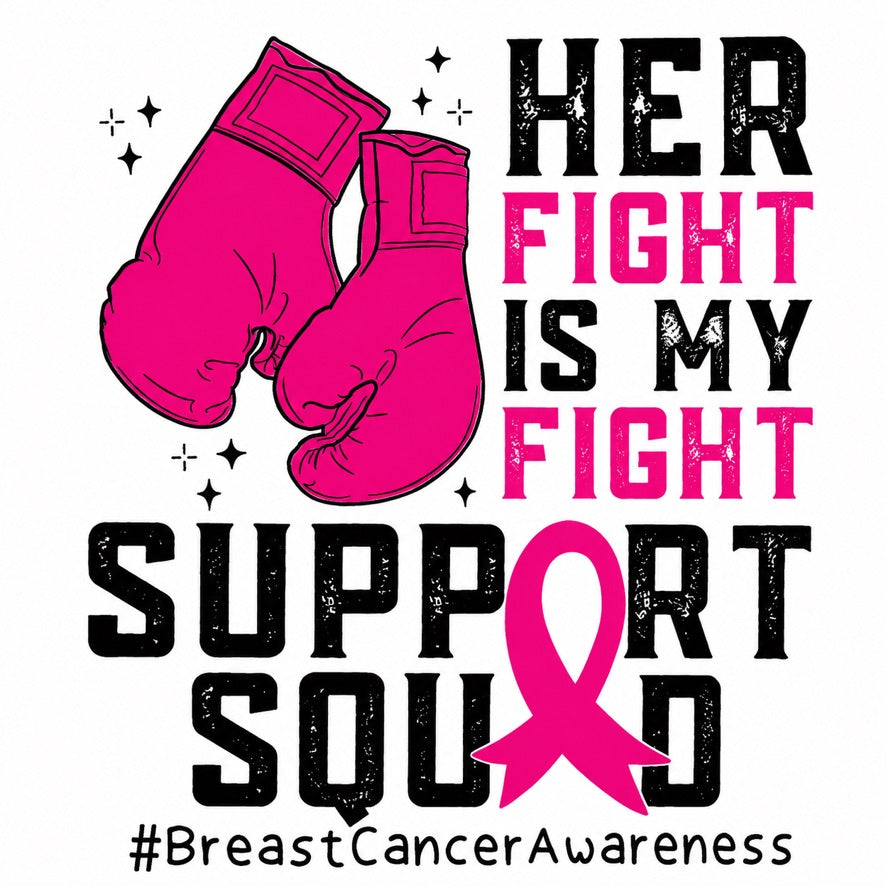 Her Fight Is My Fight Breast Cancer Awareness Graphic Tee