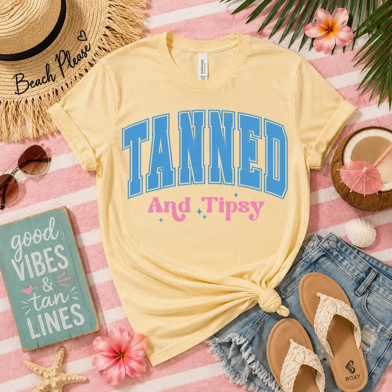 Tanned & Tipsy Graphic Tee