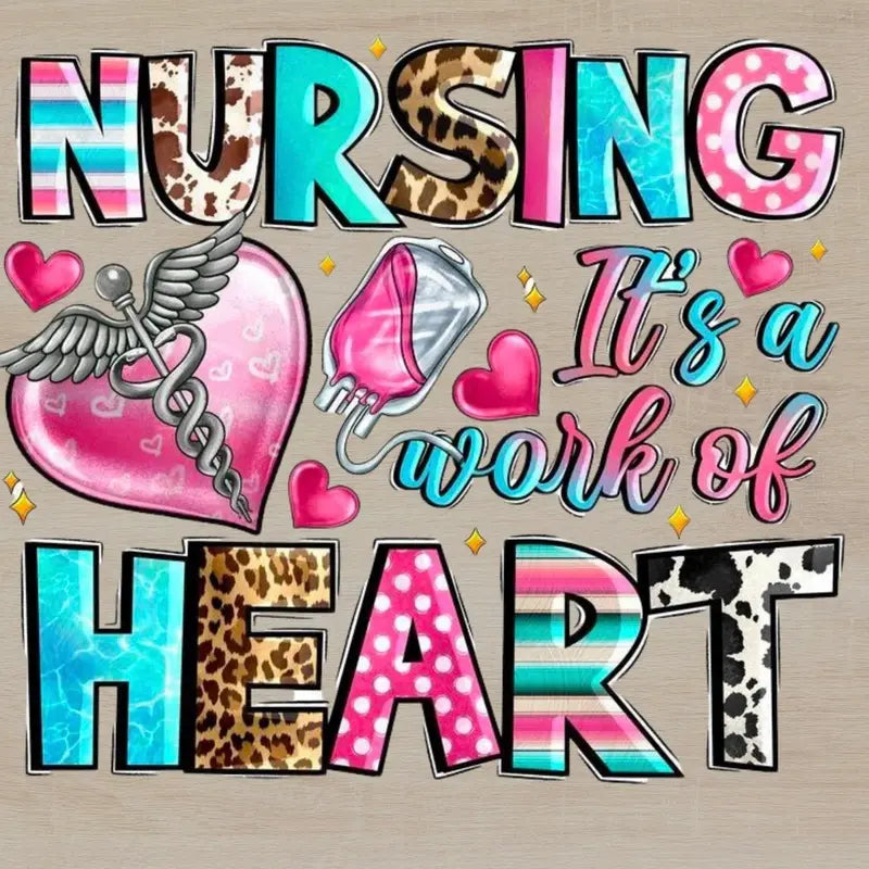 Nursing: It's a Work of Heart Graphic Tee