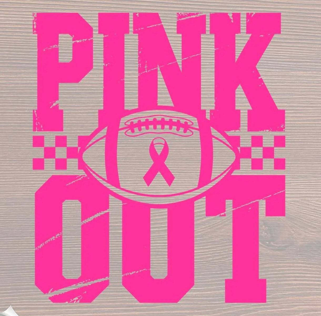 Pink Out Breast Cancer Awareness Football Tee