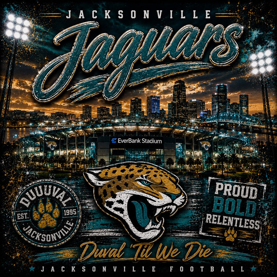 Jacksonville Jaguars Duval ’Til We Die Graphic Tee | EverBank Stadium | NFL Fan Shirt | Jacksonville Football | Gameday Shirt