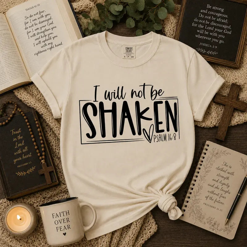 I Will Not Be Shaken Graphic Tee