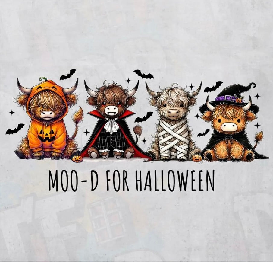 Moo-D for Halloween Highland Cow Graphic Tee