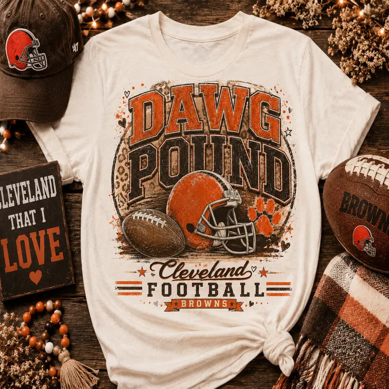 Dawg Pound Cleveland Football Graphic Tee