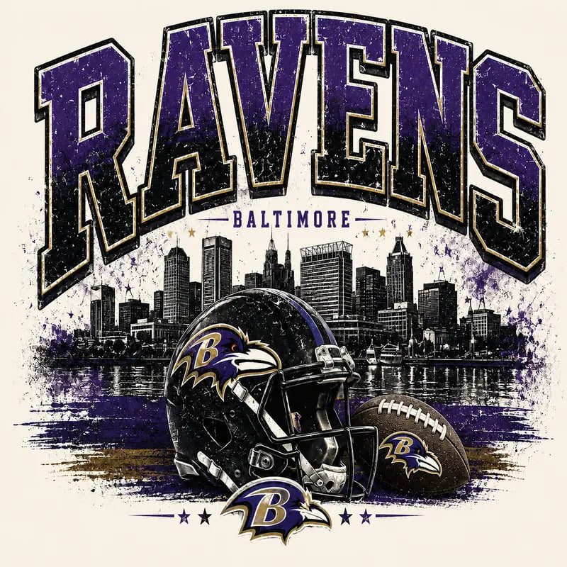 Baltimore Ravens Skyline Graphic Tee