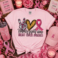 Nobody Fights Alone Breast Cancer Awareness Graphic Tee
