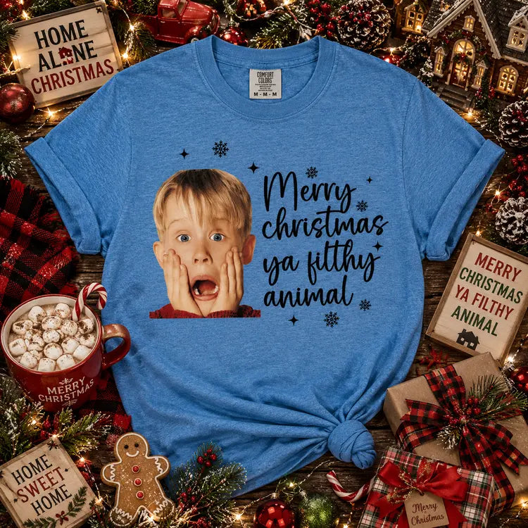 Merry Christmas Ya Filthy Animal Graphic Tee