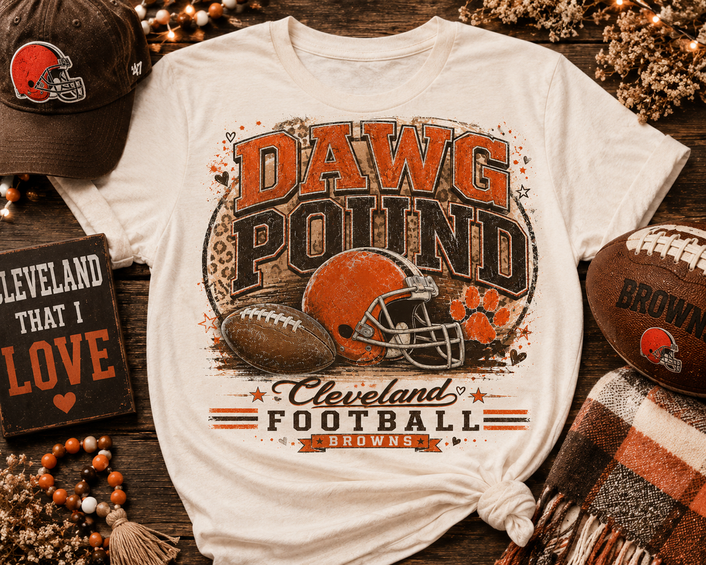 Dawg Pound Cleveland Football Graphic Tee