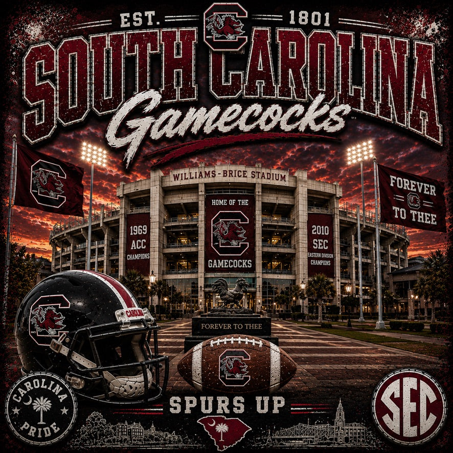 South Carolina Gamecocks Vintage Stadium Graphic Tee | Williams-Brice Stadium