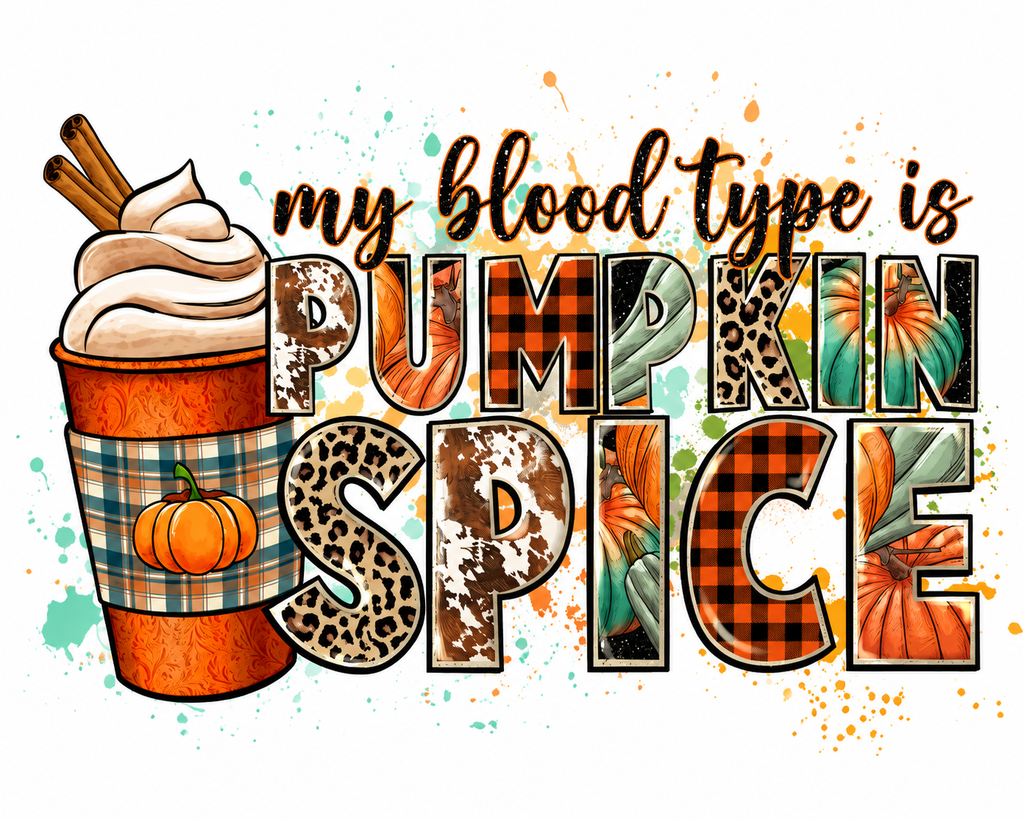 My Blood Type Is Pumpkin Spice Graphic Tee