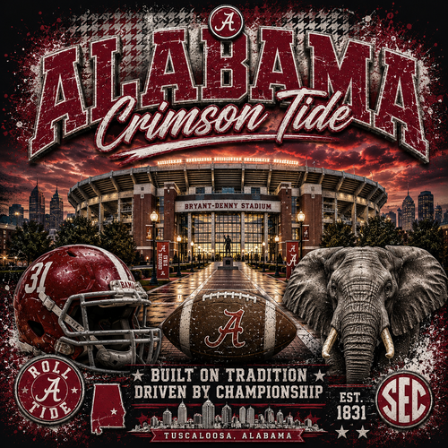 Alabama Crimson Tide | Bryant-Denny Stadium Graphic Tee