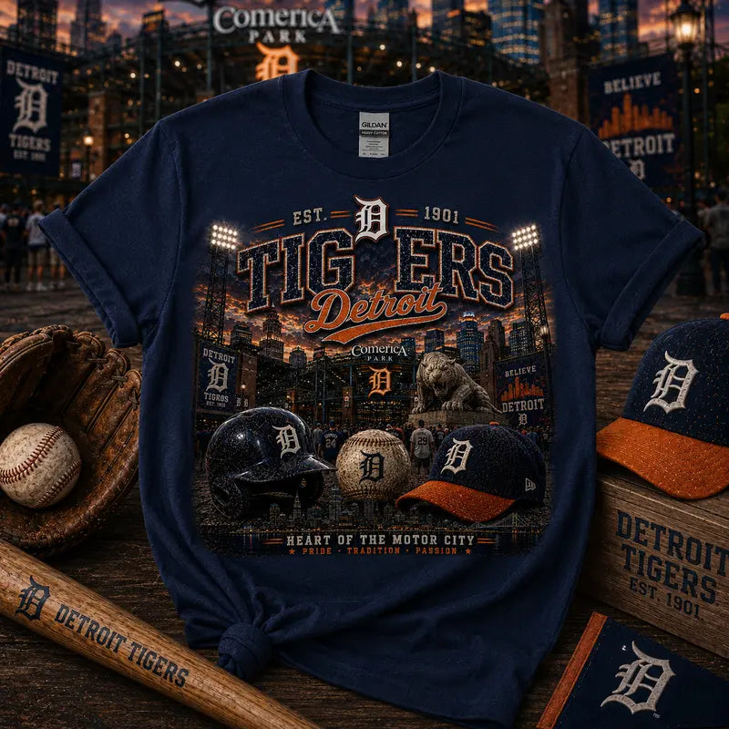 Detroit Tigers Comerica Park Graphic Tee