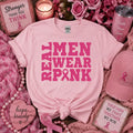 Real Men Wear Pink Breast Cancer Awareness Graphic Tee