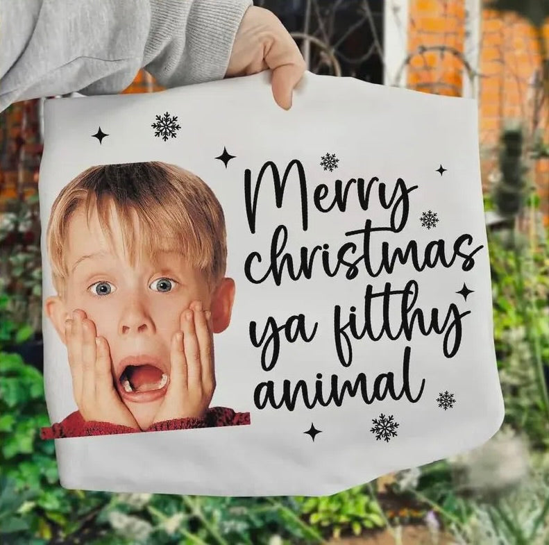 Merry Christmas Ya Filthy Animal Graphic Tee