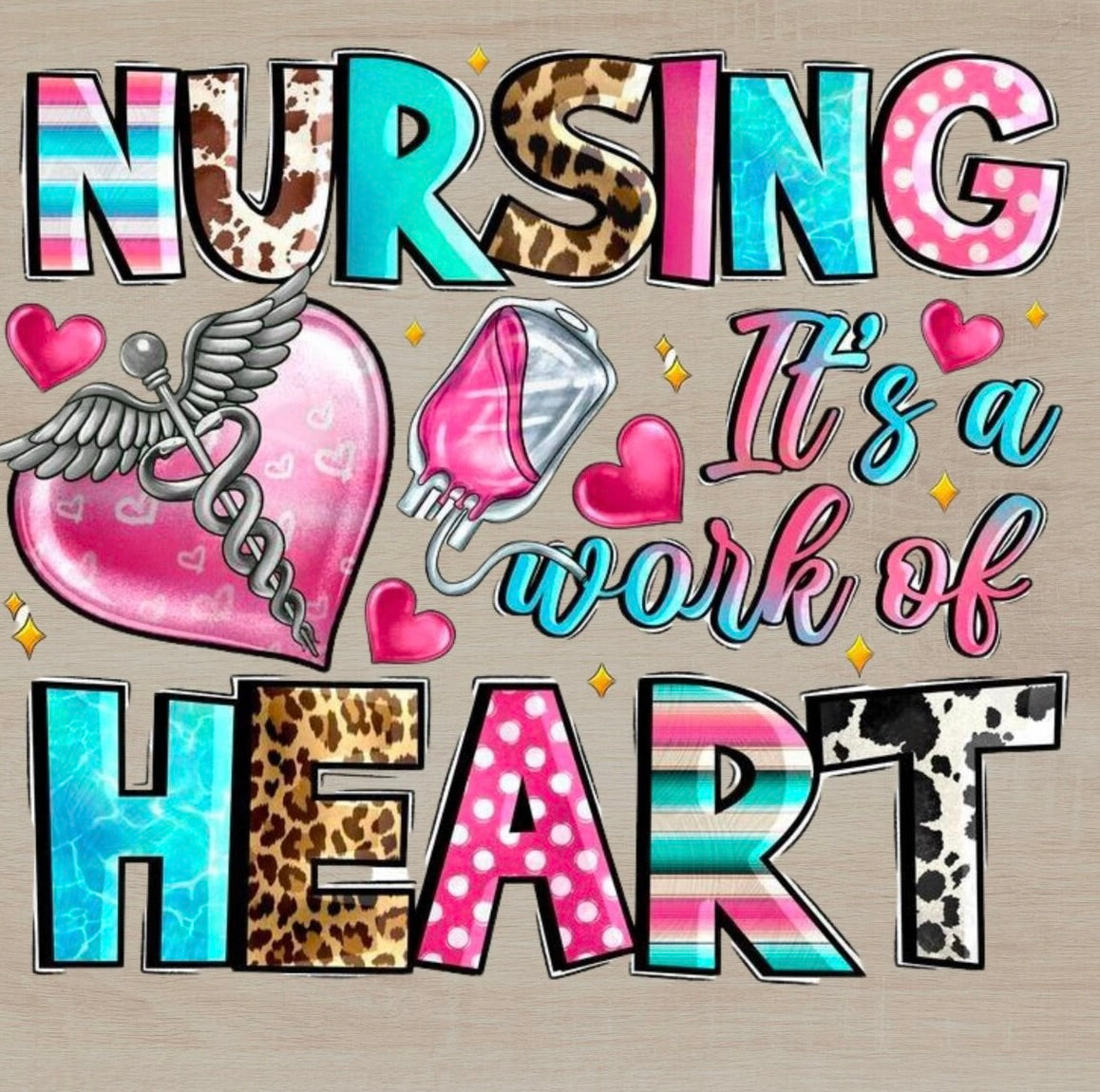 Nursing: It's a Work of Heart Graphic Tee