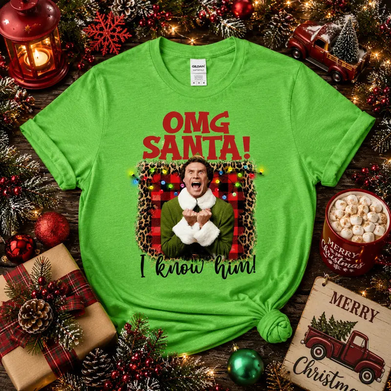 OMG Santa! I Know Him! Christmas Graphic Tee