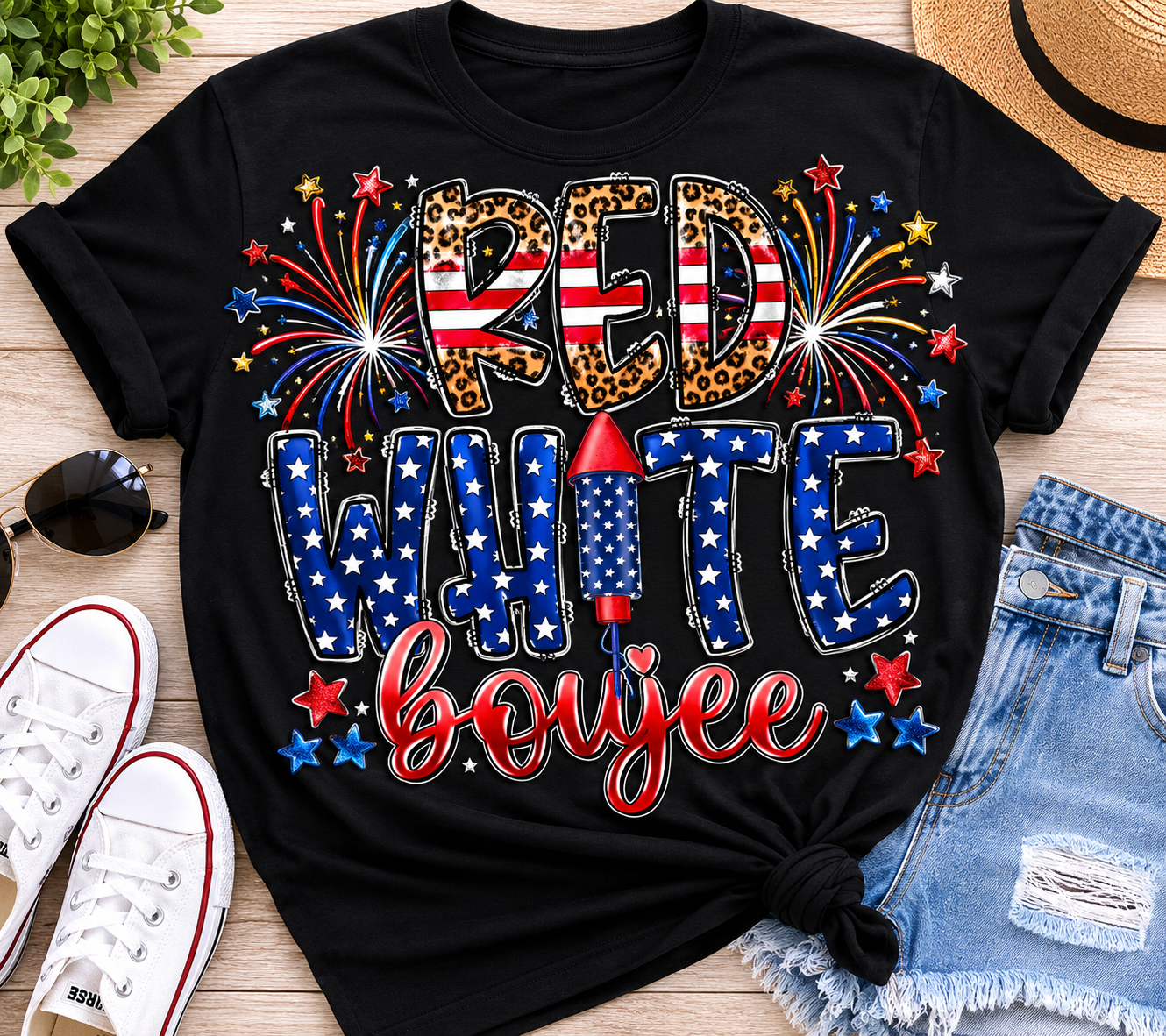 Red, White & Boujee Graphic Tee