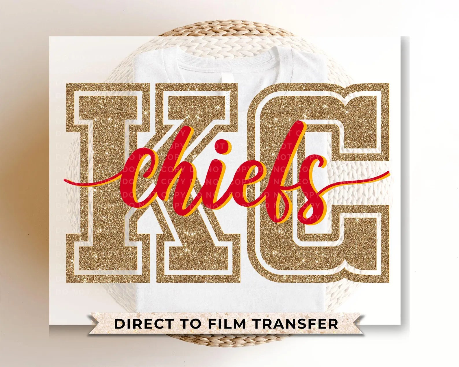 KC Chiefs Glitter Graphic Tee