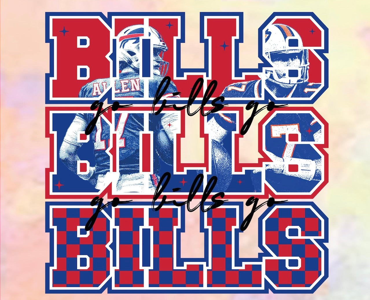 Go Bills Buffalo Football Graphic Tee